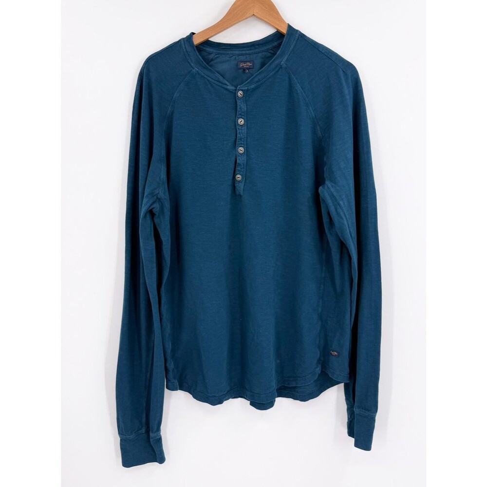 Good Man Brand Legend Henley Long Sleeve | Steel Blue | XL